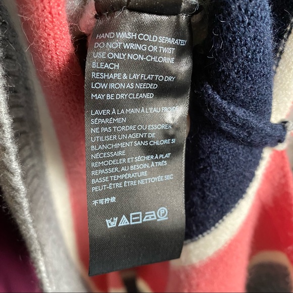 Anthropologie Vneck Button Pullover Striped Sweater Size Small - Picture 6 of 7